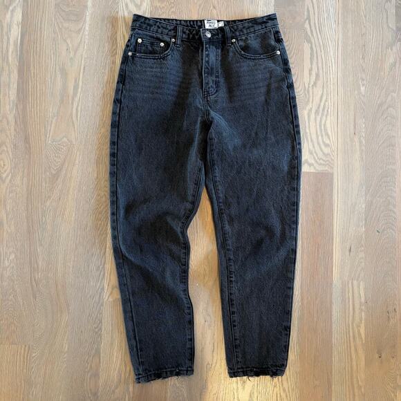 Princess Polly Zaiden Straight Leg Jeans Black Denim Womens Size 6 - Picture 5 of 8